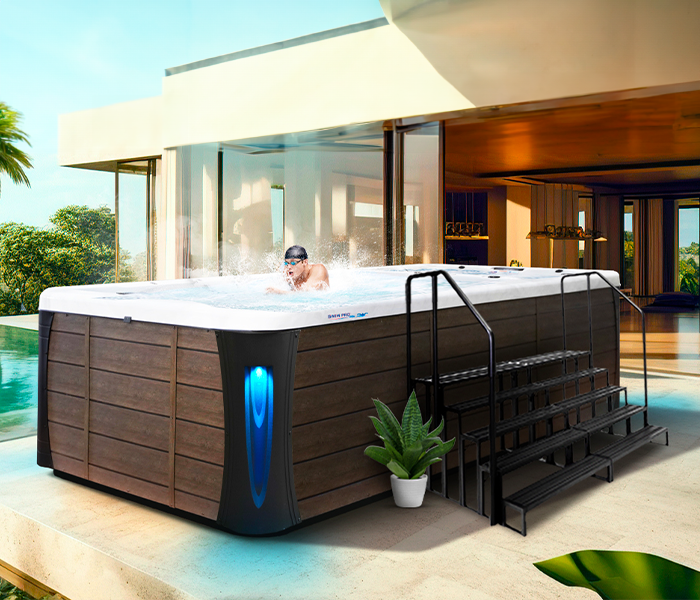 Calspas hot tub being used in a family setting - Moore